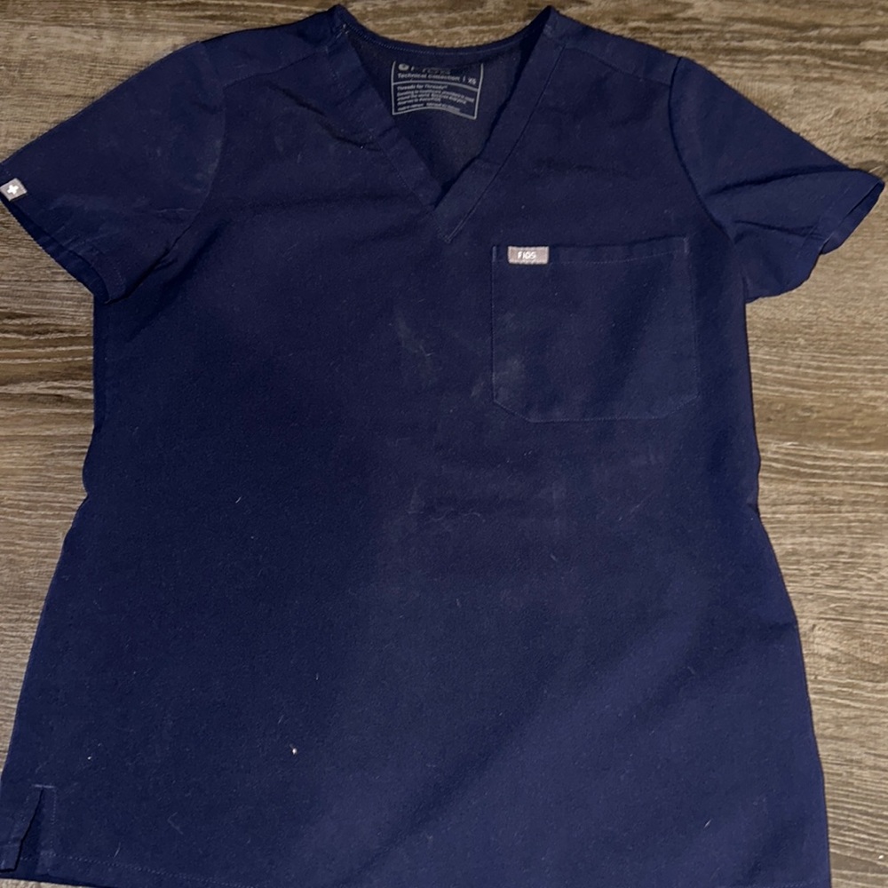 Figs Navy Blue Women's Scrub Top